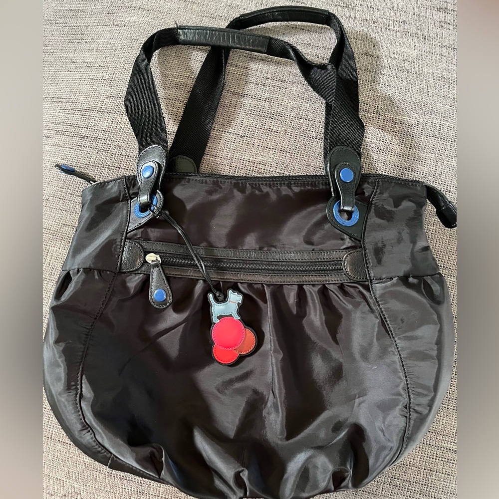 Radley London Black Nylon Tote Bag Purse